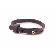Cuoio Armband, 8mm, schwarz